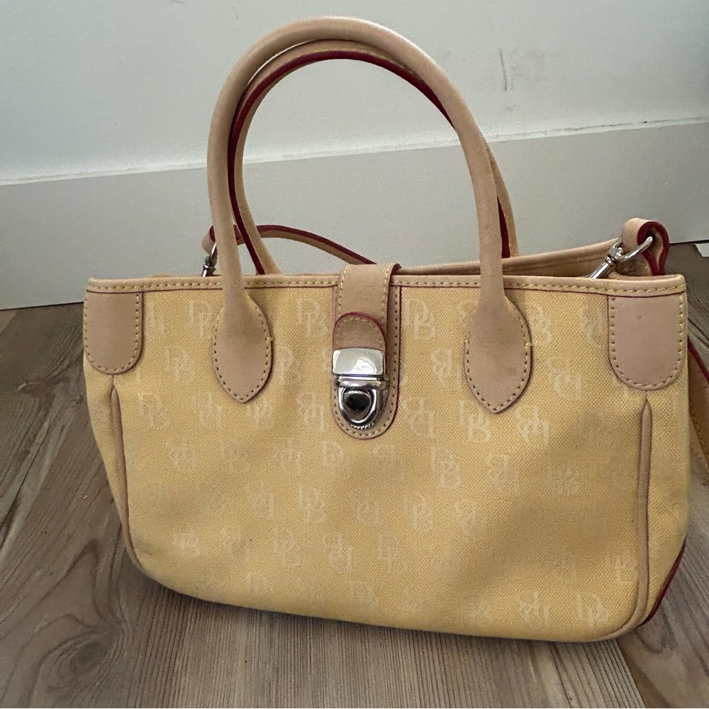 Dooney & Bourke Yellow Satchel with Tan Accents
